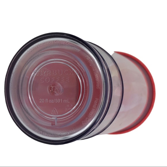 Starbucks 2016 Pink & Orange Paintbrush Stroke Plastic Tumbler - Picture 6 of 7